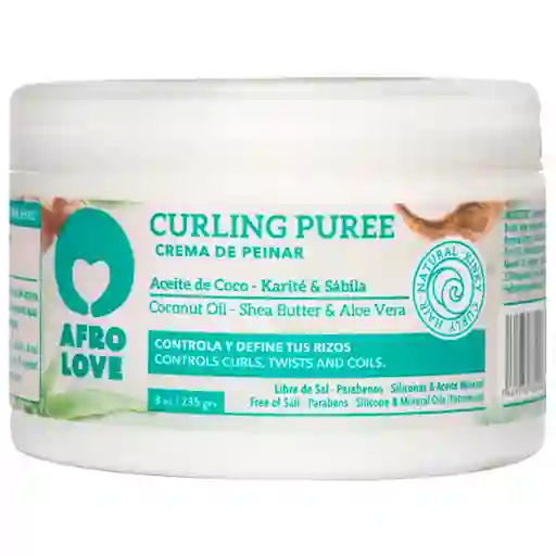 Crema De Peinar Afro Loveaceite De Coco Karite Aloe Vera