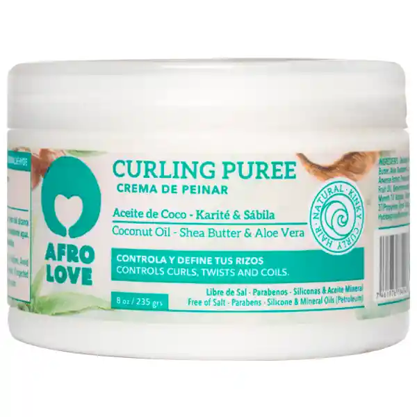 Crema De Peinar Afro Loveaceite De Coco Karite Aloe Vera