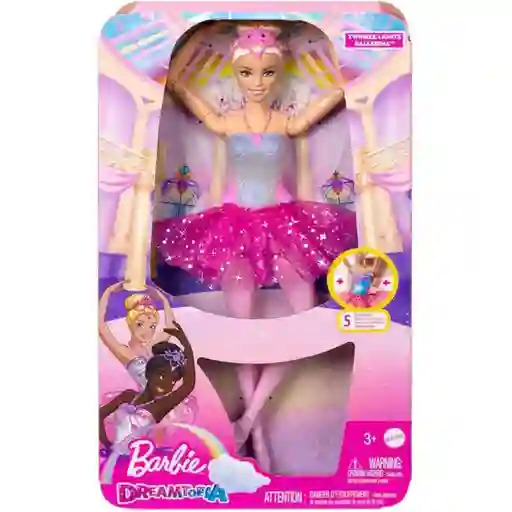 Barbie Muñeca Fantasía Muñeca Bailarina Luces Brillante - HLC25