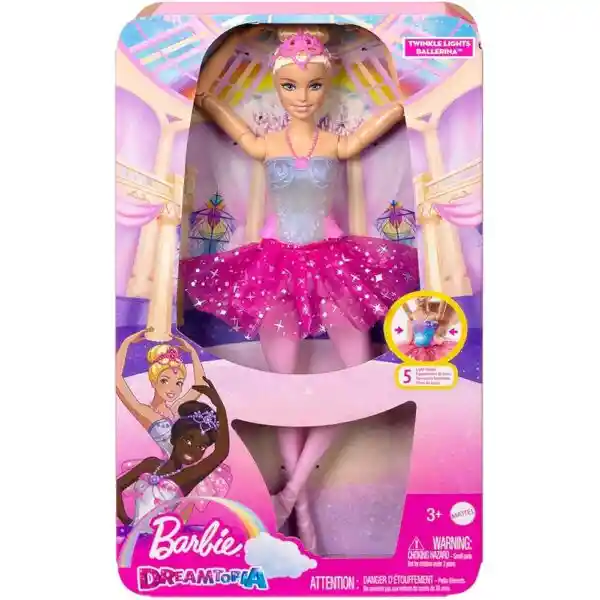 Barbie Muñeca Fantasía Muñeca Bailarina Luces Brillante - HLC25