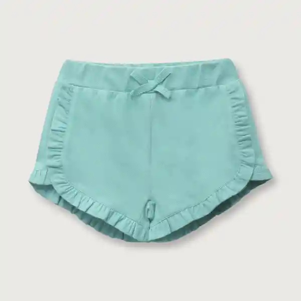 Short Gabardina Vuelos Niña Aqua Talla 9M Opaline