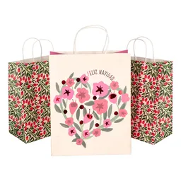 Set Bolsa de Papel Para Regalo Rosa Casaideas