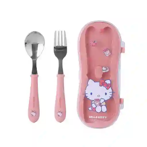 Sanrio Kit de Cubiertos Con Estuche Hello-Kitty