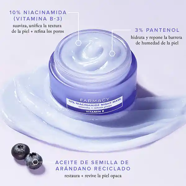 Blush-Bar Mascarilla de Noche Con Niacinamida 10% Niacinamide