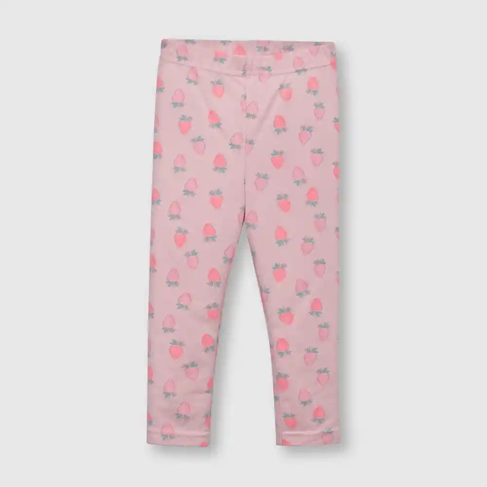 Pantalón De Bebé Estampada Niña Rosada Talla 9/12m