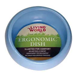 Living World Comedero Ergonómico Azul Small