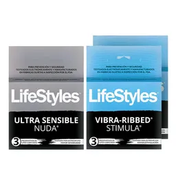 Combo Lifestyles Preservativo Ultra Sensible Nuda de Latex