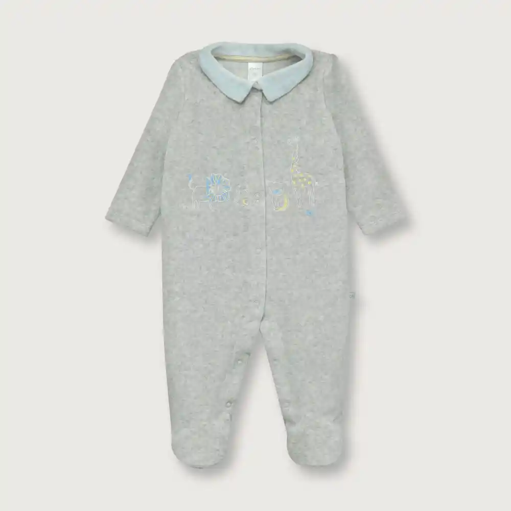 Osito Animales Salvajes Niño Gris Talla Recién Nacido