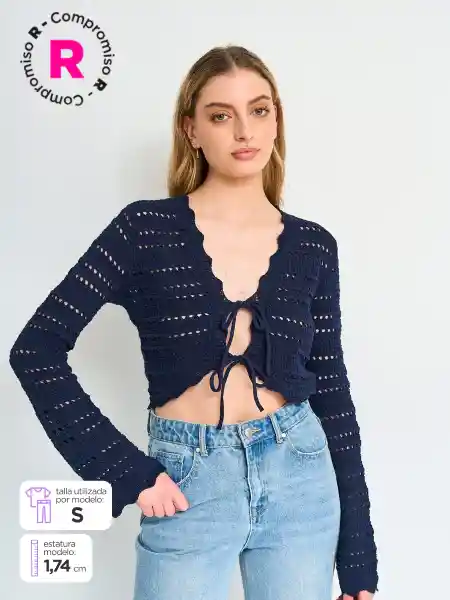 Index Súeter Cárdigan Danielle P4 Color Navy M S25