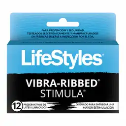 Lifestyles Preservativos Vibra-Ribbed Stimula 