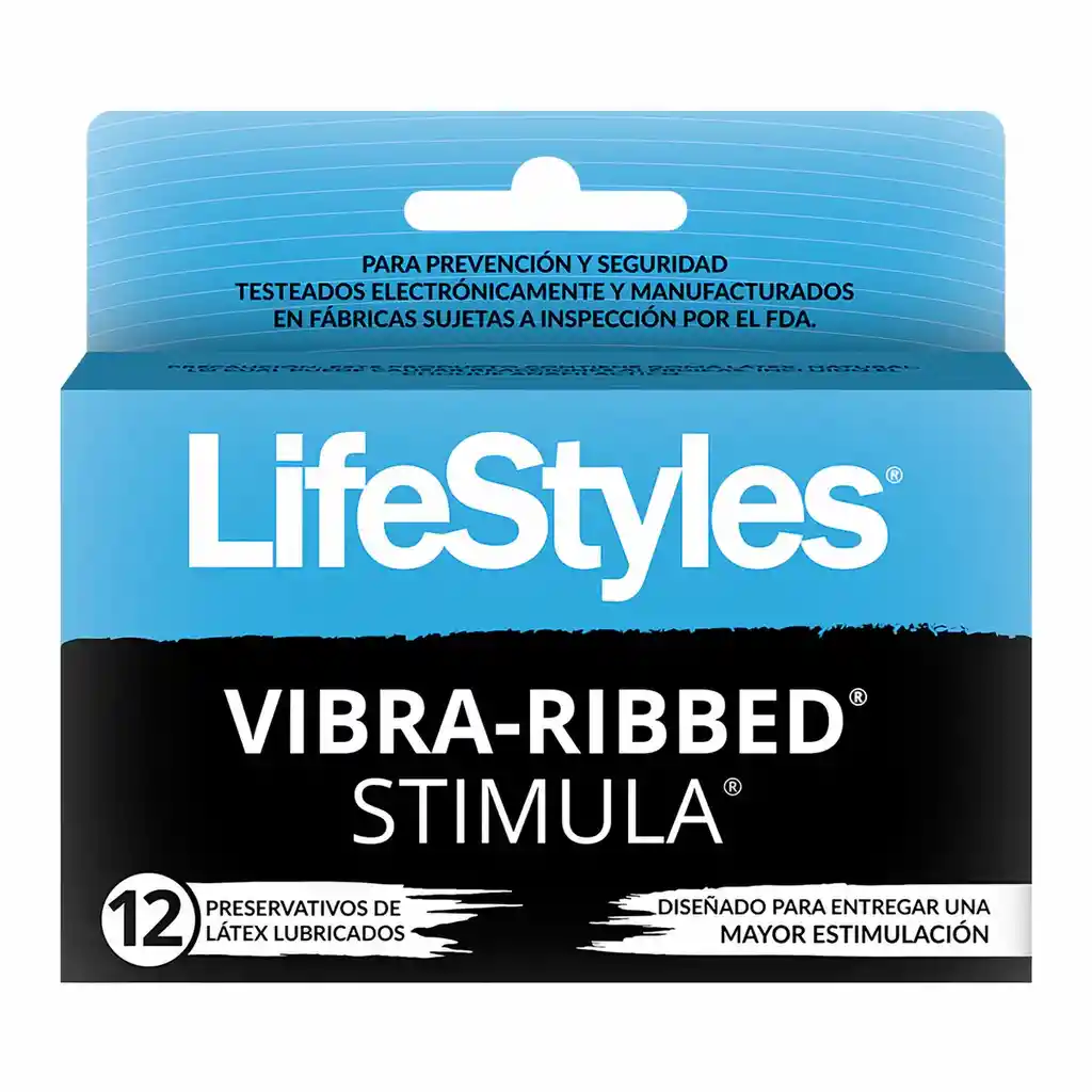 Lifestyles Preservativos Vibra-Ribbed Stimula 