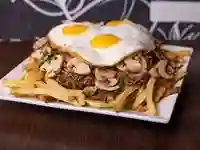 Chorrillana xl mechada + bebida