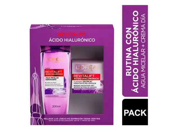 Revitalift Kit Crema Dia + Agua Micelar Ácido Hialurónico
