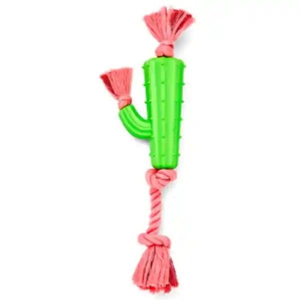 Leaps & Bounds Juguete Perro Diseño Cactus de Goma Con Cuerda