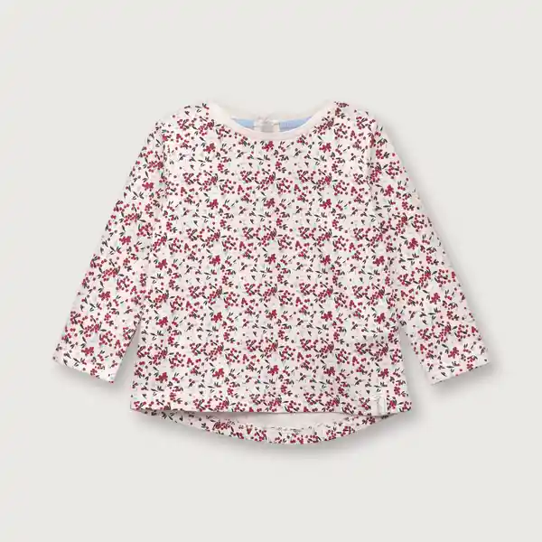 Polera Esencial de Niña Fucsia Talla 12M Opaline