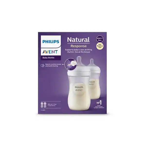 Set Mamaderas Natural Response Avent 260 mL