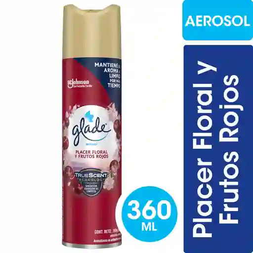 Desodorante Ambiental Glade Aerosol Placer Floral y Frutos Rojos 360ml