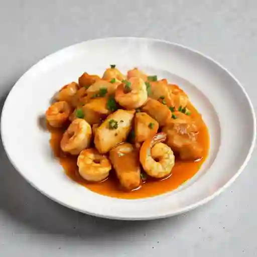 Pollo con Camarón Mongoliano