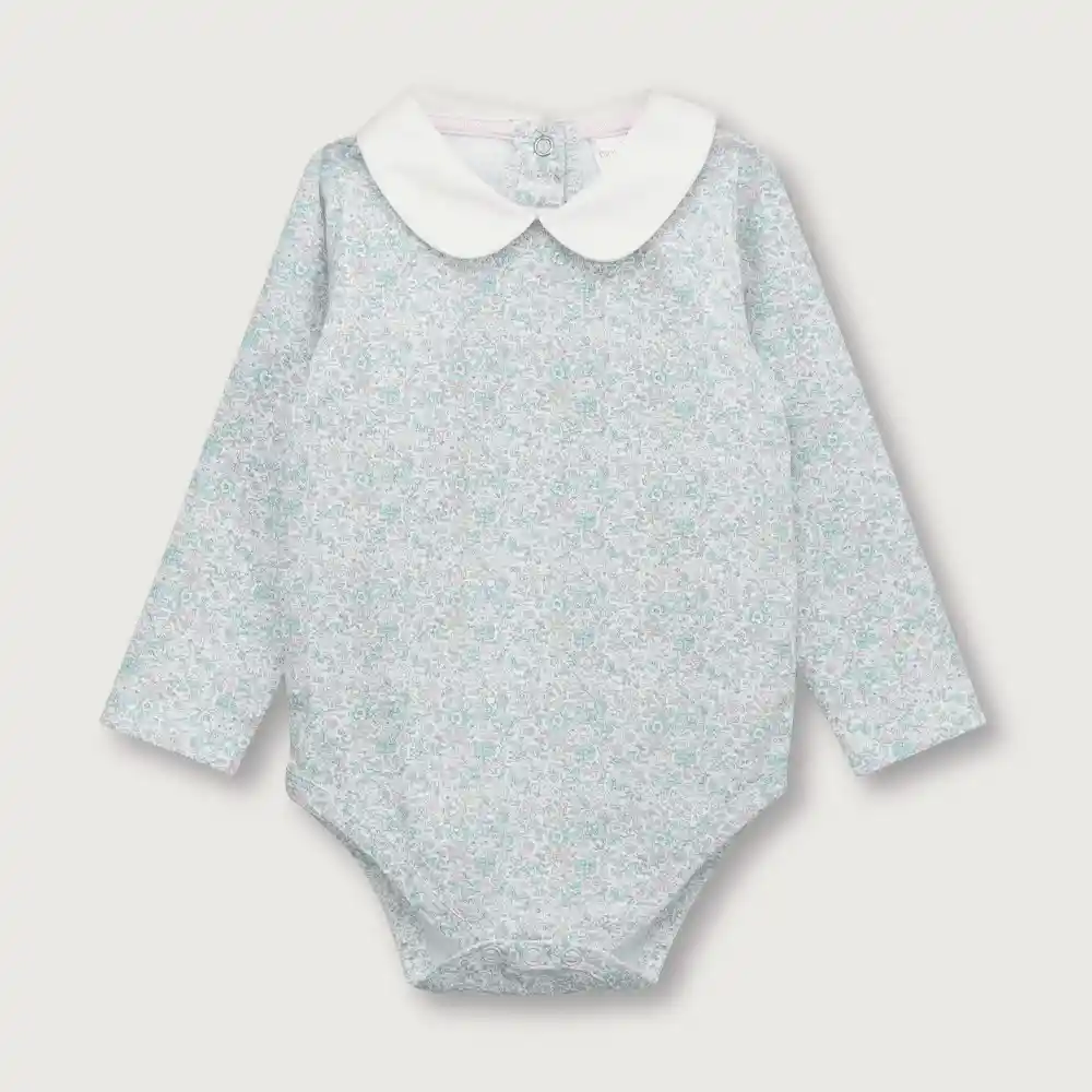 Body De Bebé Niña Blanco Talla 9m