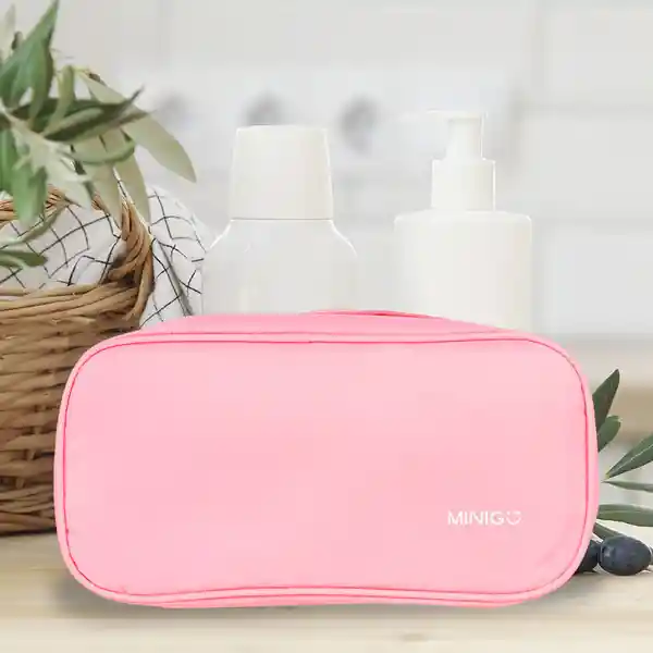 Neceser Rosado Para Viajes Miniso