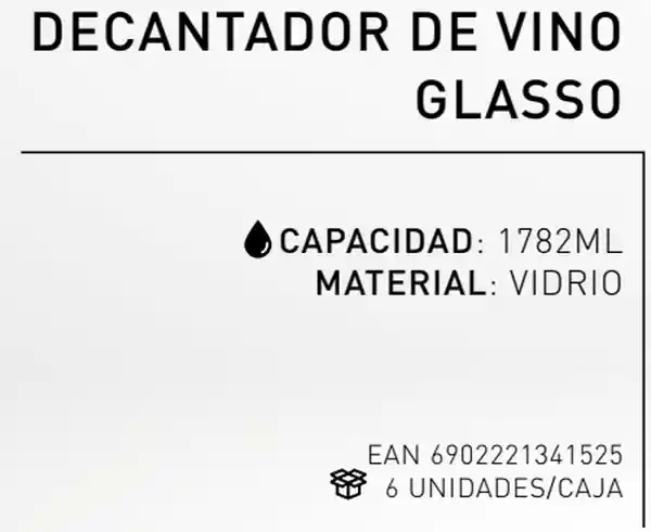 Glasso Decantador de Vino