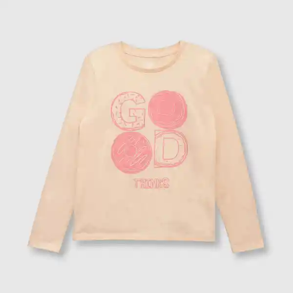 Polera Estampada de Niña Rose Talla 8A Colloky