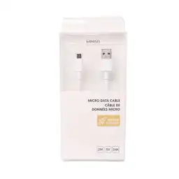 Cable de Datos Android Tpe Flexible 2.4A Blanco Miniso
