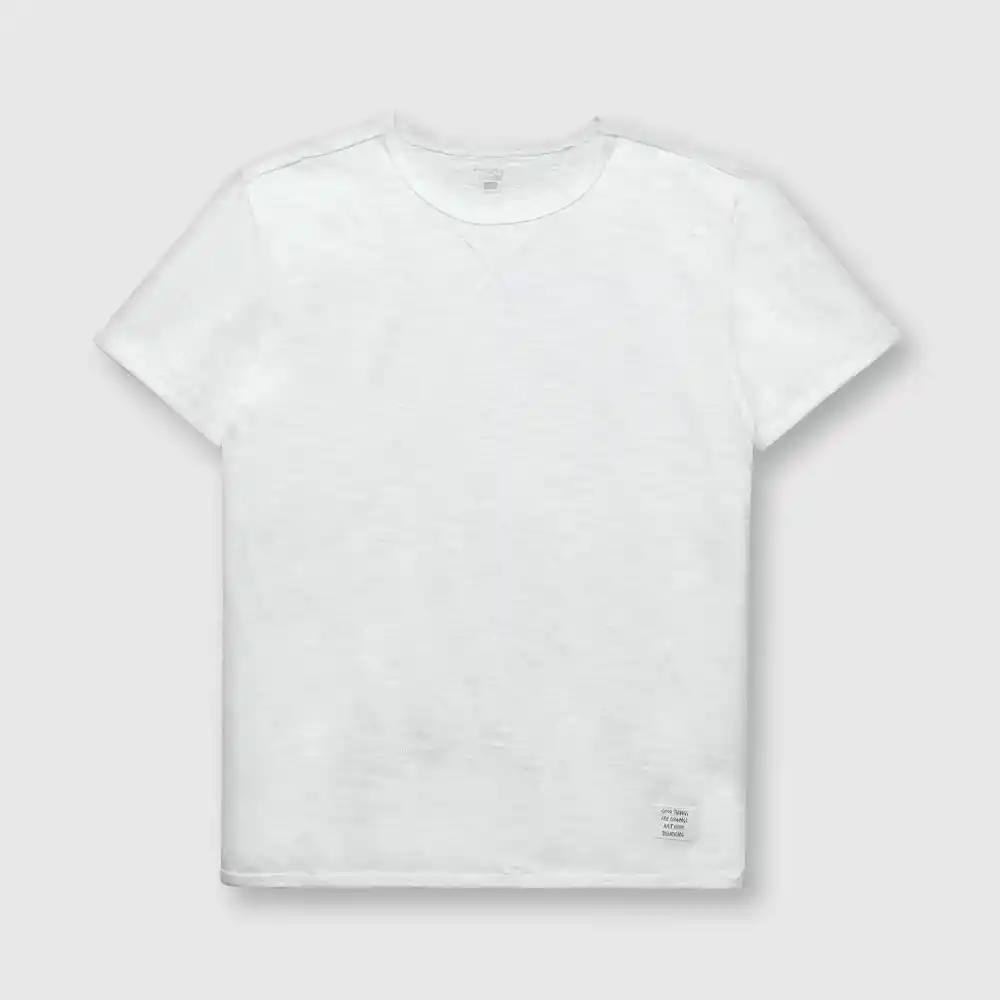 Polera Clásico De Niño Blanca Talla 6a