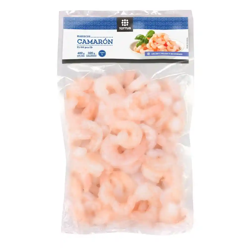 Camarón Cocido y Pelado 51/60 Tottus
