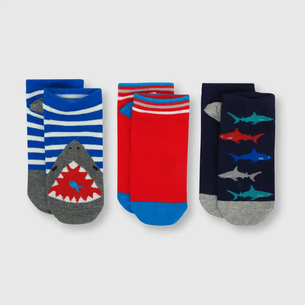 Calcetín Tiburón De Niño Azul
