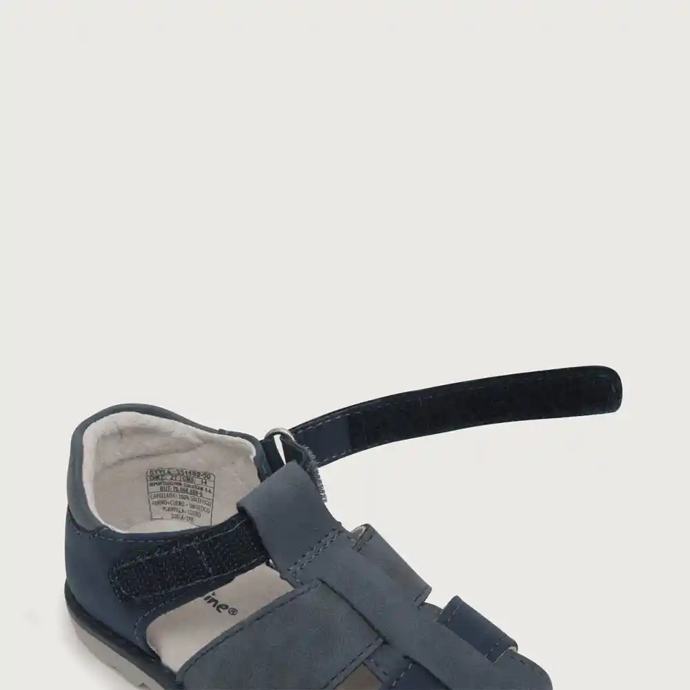 Sandalias De Vestir Velcro Para Niño Azul Talla 19