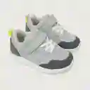 Zapatillas Liv Velcro Elastico Niño Gris Talla 25 Opaline