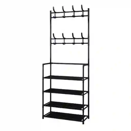 Rack Estante Organizador Colgador 4 Niveles Negro