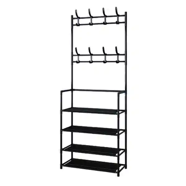 Rack Estante Organizador Colgador 4 Niveles Negro