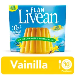 Livean Flan Sabor Vainilla Sin Azucar