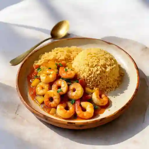 Colacion Chapsui De Camaron Con Arroz Chaufan