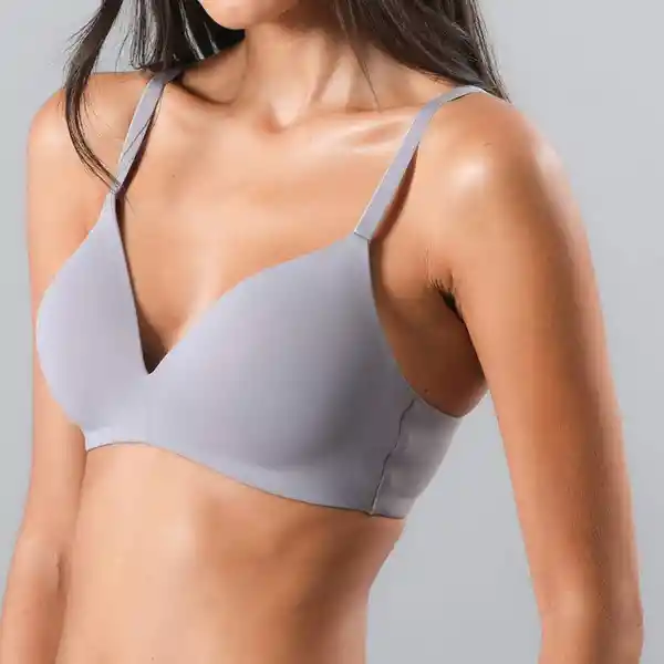 Sostén Liso Sin Arco Color Marmol Talla 36B Flores