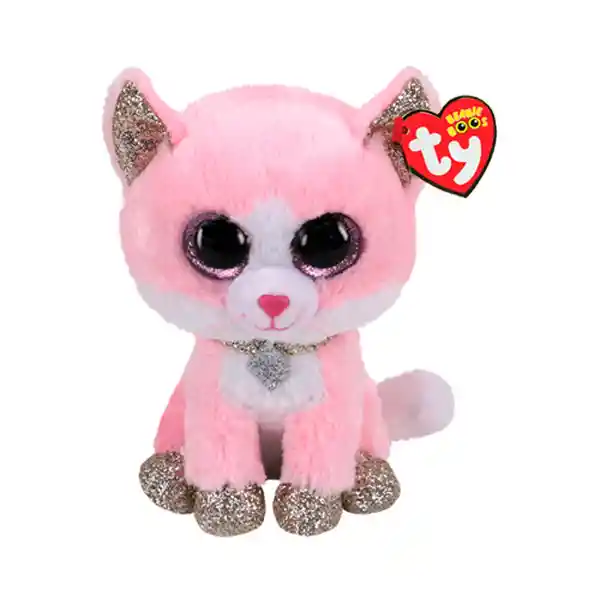 Ty Beanie Boos Peluche Fiona Gato Rosado Regular