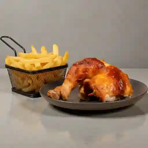 Promo 2 - 1/4 de pollo con papas fritas