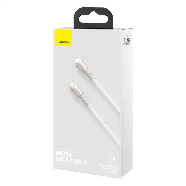 Baseus Cable Carga Rápida Metálico Tipo-C a Lightning de 20W 2 m