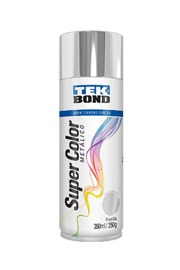 Tekbond Pintura Acrilica Aerosol Metálico Cromo 350 mL