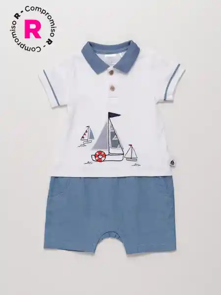 Baby Harvest Conjunto Entero Top B cr Denim 3-6 V26