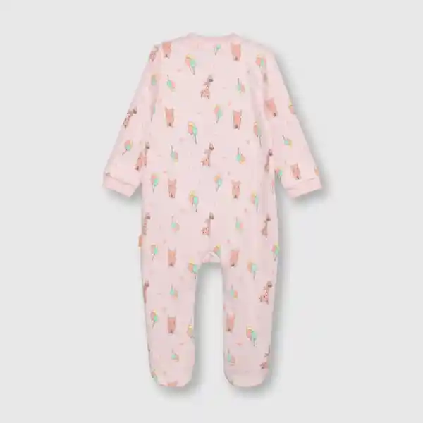 Pijama de Algodón de Bebé Niña Rosado Talla 12/18M Colloky