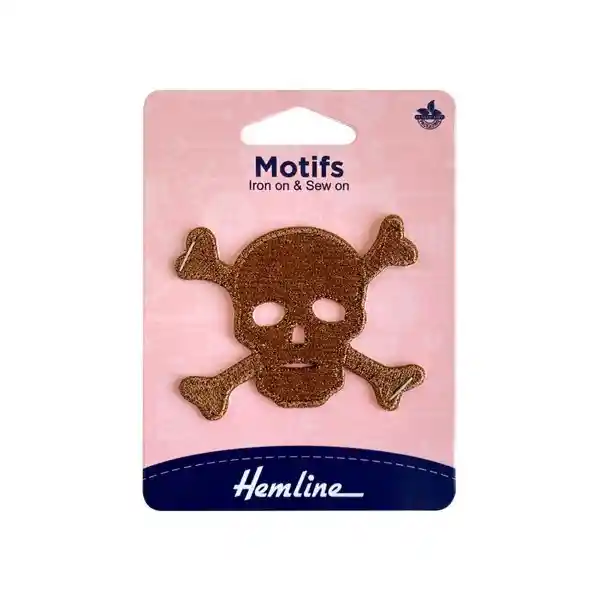 Motifs Parche Ironon Calavera Glitter 5.7 x 6.7 cm