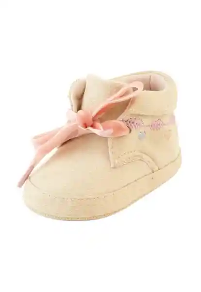 Botines Cordón Soft Bebé Niña Beige 17 805 Ficcus