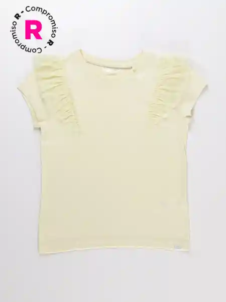 Harvest Polera Manga Corta Tulleg Vainilla V26 6