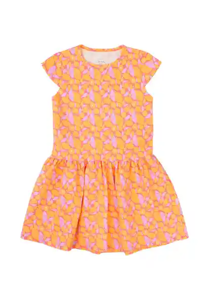 Vestido Niña Estampado Day to Day Kids Coral 04 753