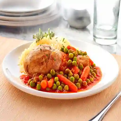 Pollo Arvejado con Agregado