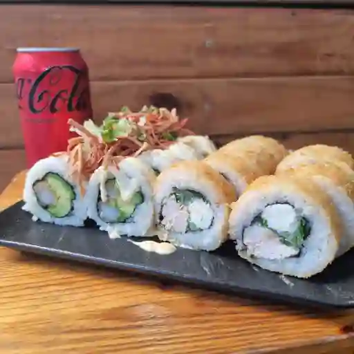 Combo 2 rolls frio y caliente + bebida