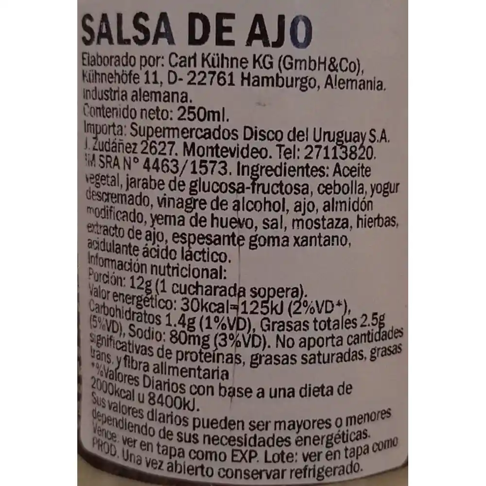 Kuhne Salsa Para Carne Ajo Negro